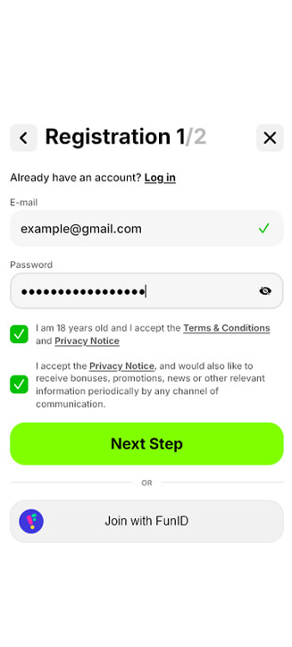 Processus d'inscription de SpinIt sur mobile Processus d'inscription de SpinIt sur mobile